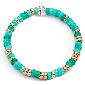 BRACCIALE RONDELLE ARGENTO DORATO & PLASTICA RICICLATA  DI DODO