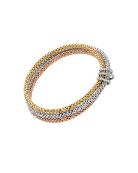 BRACCIALE  FLEX'IT CON PAVÉ DI DIAMANTI  DI FOPE