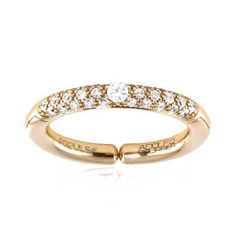 ANELLO POPULSE W IN ORO 18 KT E DIAMANTI DI ADOLFO COURRIER